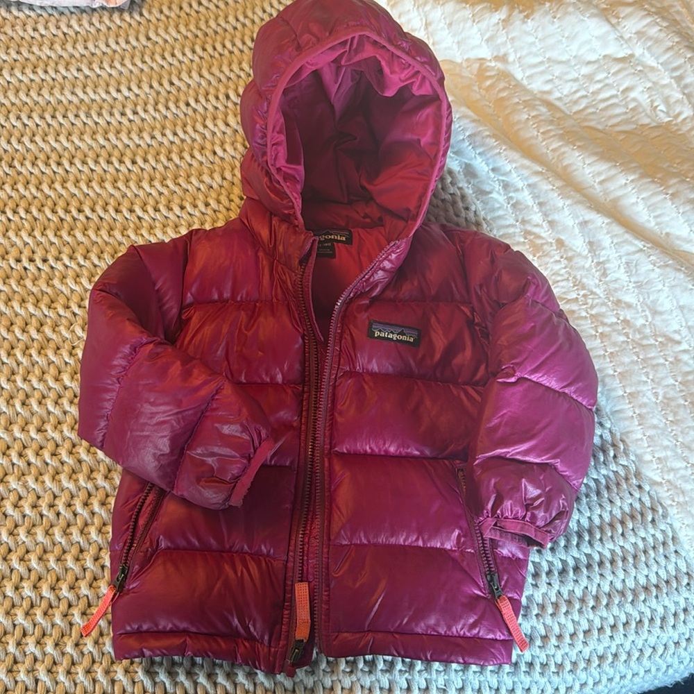 Magenta Patagonia winter coat 12-18 months
